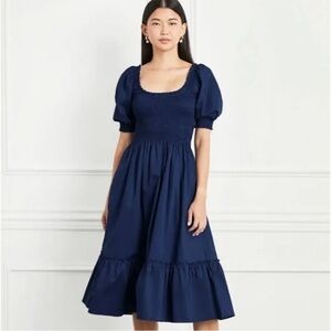 NWT Hill House Louisa Nap Dress Cotton Navy Size M
